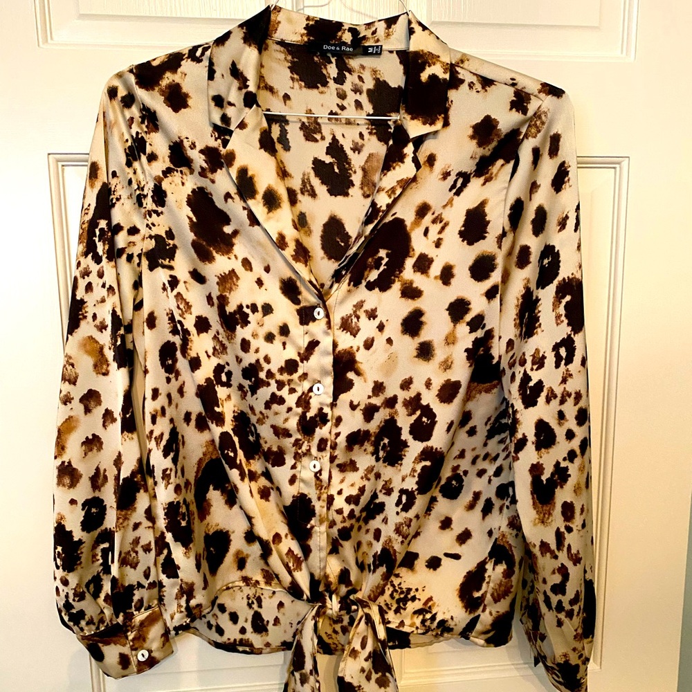 Animal print blouse